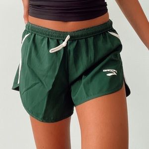 Brooks Running Shorts Green & White S